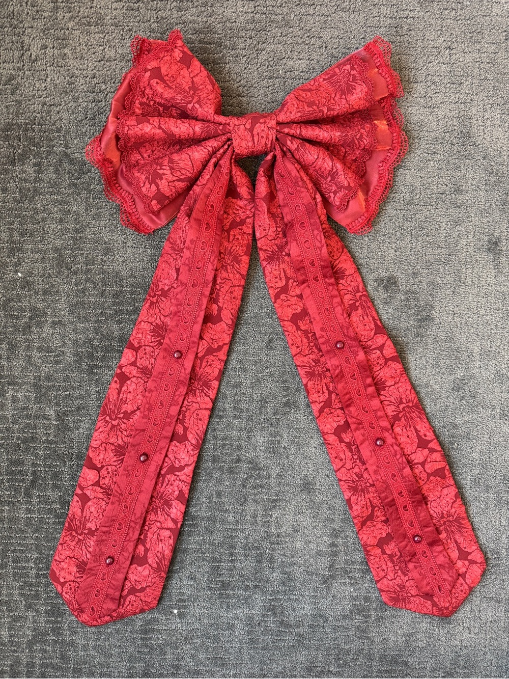 Giant Lolita Red Bow + Accessory Bundle